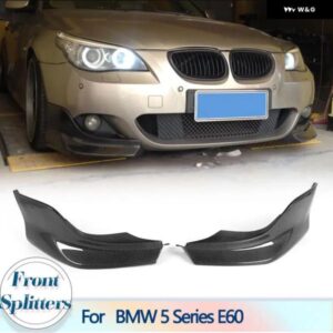 BMW カーボンフロントバンパー スプリッターリップ E60 M スポーツバンパー 2006-2010 520D 520I 523I 525I 530I フロントバンパー スプリッター