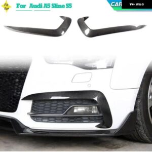 アウディ フロントバンパー フォグランプ フィンベントトリム A5 SLINE S5 2012-2016 非スタンダードフロントバンパー カナードカーボン/FRP