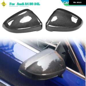 アウディ カーボンバックミラー キャップ A4 S4 B9 A5 S5 アバントオールロードクワトロ 2017-2019 交換サイドミラー カバー キャップ