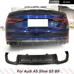 アウディ A5 SLINE S5 B9 スポーツ 2017 - 2019 2ドア 4ドア リアバンパー リップディフューザーカースポイラー スプリッターカーボン/FRP