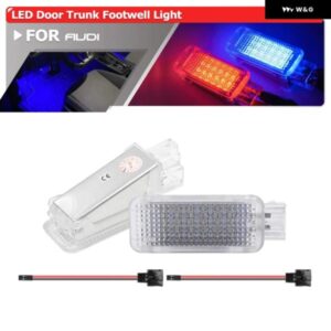 アウディ 2X LED インテリア ステップ サイドドア カーテシ フット トランク フットウェル エリア アッシー ライト A1 A3 S3 A4 B5 B6 B7 B8 RS4 A5 S5 A6 S