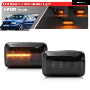 アウディ 2X スモークダイナミックアンバー LED サイドミラー シーケンシャル ウィンカー ウインカー 80 B4 90 B3 100 C4 A6 V8 4C S2 RS2 アバンクーペ