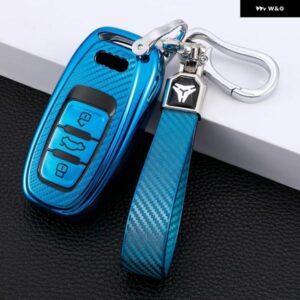 アウディ カーボンソフト TPU 車リモートキーケースカバー ホルダー シェル FOB A4 A1 A3 S4 B7 B8 A6 A5 A7 A8 Q5 S5 S6 Q7 アクセサリー