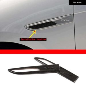 ジャガー F-PACE/XFL 2021 スタイリング ABS カーボン車体サイドフェンダー エアベント アウトレットカバー トリムオートアクセサ