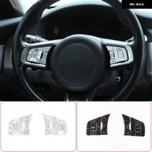 ジャガー XE XF F-PACE E-PACE F-TYPE 合金 ステアリング ホイールボタン スパンコール装飾 ステッカー カーアクセサリー