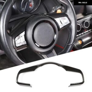 ジャガー ABS カーボン/マット F-TYPE 2013-2023 ステアリング ホイール フレームカバー トリム ステッカー カーアクセサリー