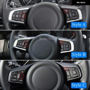 ジャガー 合金 ステアリング ホイールボタン ステッカー トリムカバー XE XEL XF XFL F-PACE E-PACE F-TYPE アク