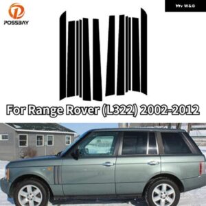 ランドローバー 12個 ピラーポストレンジローバー L322 37377-2012ドア ウィンドウトリム ステッカー 装飾アクセサリー