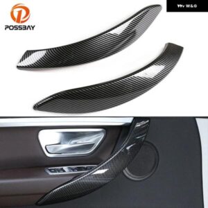 BMW 車内カーボンブラックドアハンドルカバー トリム 3 4シリーズ F30 F31 GT F34 F36 2013-18 アクセサリー