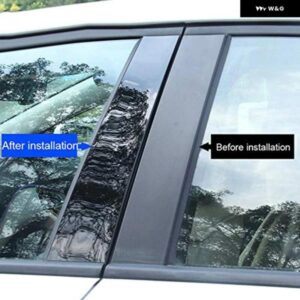 BMW ウィンドウドアトリムカバー ステッカー ピラーポスト 5シリーズ G30 G31 2017-2023 F10 F11 F07 2010-2016 E60 4ドア セダン-2003-2010