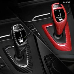 BMW カーボンスタイル ギアシフト ハンドルスリーブカバー トリム F20 F21 F22 F23 F30 F31 F34 F35 F32 F33 F36 インテリア アクセサリー