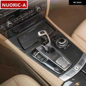 BMW カーボンカラー センターコンソール ギアシフト パネル 装飾 カバー トリム 7シリーズ F01 F02 2009-2015 LHD カー スタイリング