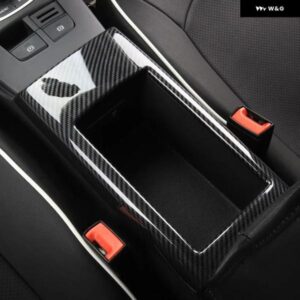 アウディ カーボンカラー 中央 アームレスト 収納 ボックス パネル カバー トリム A3 8V 2014-2018 ABS カー スタイリング インテリア アクセサリー