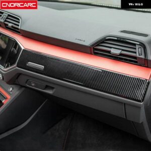アウディ カー スタイリング センターコンソール ダッシュボード パネル 装飾 カバー トリム Q3 2019 LHD 自動車 インテリア アクセサリー
