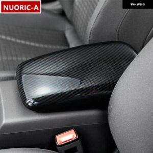 アウディ カーボンカラー センターコンソール アームレスト 収納 ボックス カバー トリム A3 8V 2013-2020 カー スタイリング インテリア