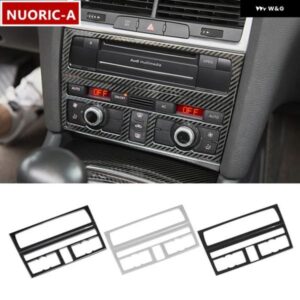 アウディ 中央コンソール AC 空調フレーム CD パネル 装飾 カバー ステッカー トリム Q7 2008-2015 インテリア アクセサリー