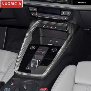 アウディ カーボンカラー センターコンソール ギアシフト フレーム 装飾 カバー トリム A3 8Y 2021-2022 LHD カー スタイリング インテリア