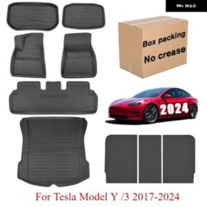 テスラ フロアマット トランク マット モデル3 Y 2024 2017 左右駆動 RHD LHD 全ウェザー型フロアライナー カーアクセサリー