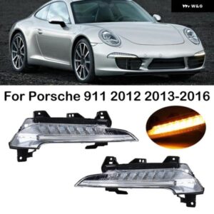 ポルシェ 911 2012-16 LED フロント バンパー デイタイム ランニングライト DRL フォグライト ランプ 99163115104 9