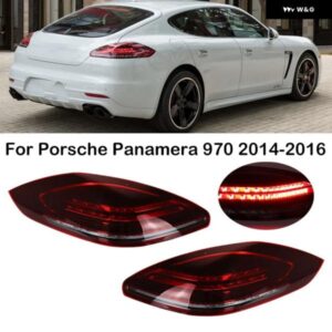 ポルシェ パナメーラ 970 2014 2015 2016 スモーク LED リア テールライト ハザードブレーキランプ ウィンカーライト 9706