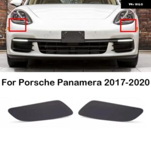 ポルシェ パナメーラ 2017-2020 フロント バンパー ヘッドライト ウォッシャーノズル ヘッドランプ ジェットカバー スプレー蓋キャップ 9