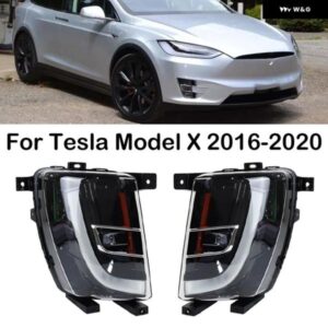テスラ モデル X 2016-2020 米国/EU バージョン LED フロント バンパー デイタイム ランニングライト フォグランプ 10343