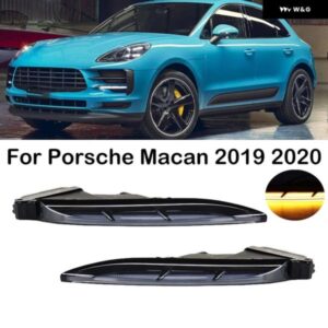 ポルシェ マカン 2019 2020 LED フロント バンパー DRL デイタイム ランニングライト ウィンカーライト ランプ フォグランプ 95