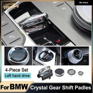 BMW 新スタイル 4個 セットクリスタル ギア シフト ノブ G20 G12 I3 I01 I7 G70 IX3 G08 X5 G05 X6 G06 X7 G07 パドルシフター クリスタル