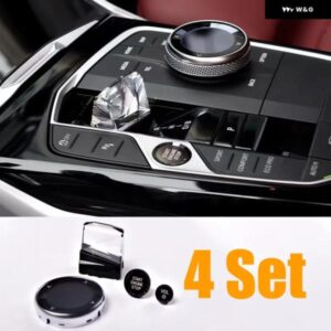 BMW クリスタル 4個 セット ギア シフト ノブ 2 3シリーズ I3 IX3 X1 X5 X6 X7 G20 F44 F48 G21 G28 2023 とスタートボリューム ボタン
