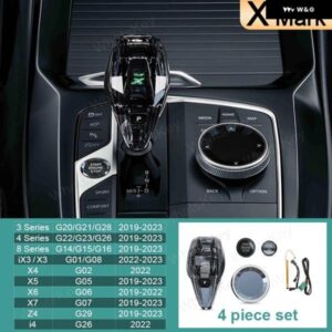 BMW クリスタル ギア シフト ノブキット 同期 アンビエントライト 付き G20 G22 G29 X5 G05 X6 G06 X7 G07 Z4 IX3 X3 G01 G08 ムードランプ