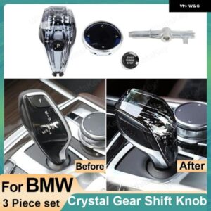 BMW 3ピース クリスタル ギア シフト ノブショートロッド G30 G11 X3 G01 X4 G02 6GT G32 X5 E70 F10 F15 F20 F30 ギアレバー スティックハンドル