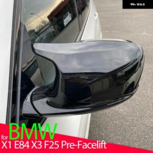 BMW カーボンルックブラックバック ミラー サイド ミラー カバー キャップ X3 F25 X1 E84 PRE-LCI 2010-13 ケース