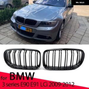 BMW 外観グリル フロントキドニー 2 ラインダブルスラット 3シリーズ E90 E91 LCI 40148 スタイリング