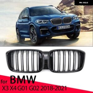 BMW フロント バンパー グリル キドニー レーシンググリル X3 G01 X4 G02 プレ LCI 2018-2021 ダブルスラット交換グリル