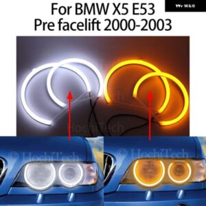 BMW スイッチバックコットンライト LED エンジェルアイデュアルホワイト アンバー X5 E53 プレフェイスリフト 36586