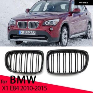 BMW 外観グリル フロントキドニー 2 ラインダブルスラット X1 E84 2010-2015 カーアクセサリー