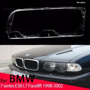 BMW ヘッドライト カバー クリアマスクレンズ ヘッドランプ シェルポリカーボネート 7シリーズ E38 L7 フェイスリフト 1998-2002