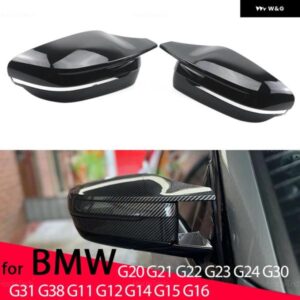 BMW RHD カーボンパターン ミラー カバー ブラック ミラー カバー 3 4 5 7 8シリーズ G20 G21 G30 G38 G22 G23 G11 G12 G15 G16 LHD