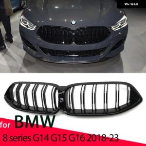 BMW ABS カー スタイリング フロントキドニーグリル デュアルスラットグリル 8シリーズ G14 G15 G16 2019-22 アクセサリー
