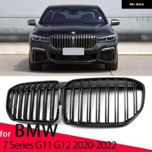 BMW 7シリーズ G11 G12 730I 740I 750I 740E 725D 730D 2019-2022 グロスブラックフロント バンパー グリル キドニー レーシンググリル