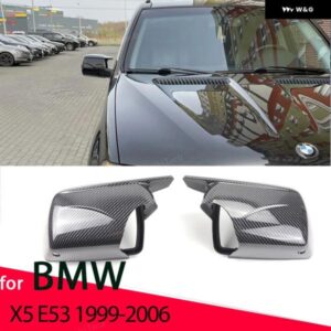 BMW カーボンパターン サイド ミラー カバー キャップの交換 X5 E53 1999-2006 交換用