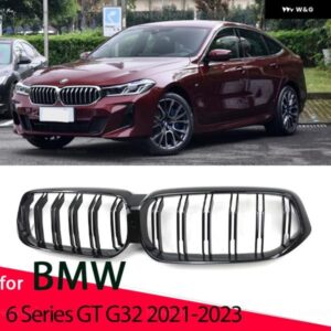 BMW G32 6GT 6シリーズ グランツーリスモフェイスリフト 2020-23 アクセサリー M カラー/グリル ブラックデュアルスラットオートグリル