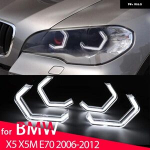 BMW M4 コンセプトスタイル DTM LED ホワイトエンジェルアイキット X5 X5M E70 2006-2012 カーアクセサリー