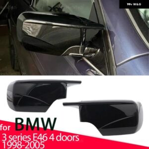 BMW ブラックカーボンパターン バック ミラー キャップカバー E46 316I 318I 318D 320D 320I 323I 325I 328I 330D 330I 1998-2005