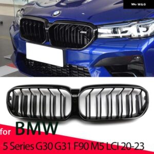 BMW 車 M カラー/グロスブラックフロント バンパー グリル キドニー レーシンググリル 5シリーズ G30 G38 G31 F90 M5 LCI 2020-23