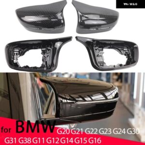 BMW ブラックカーボンパターン バック ミラー 外装 サイド ミラー キャップ G20 G21 G28 G11 G12 G14 G15 G16 G30 G31 G38 G22 LHD 専用