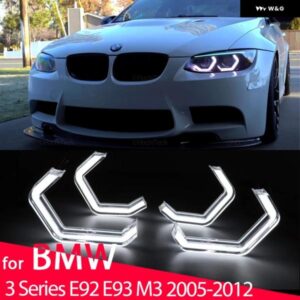 BMW M4 コンセプト スタイル DTM LED ホワイト エンジェル アイ キット 3シリーズ E92 E93 M3 316I 318I 320I 320SI 323I 325I 328I 330I 335I 316D 318D