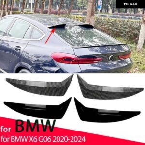 BMW X6 G06 2020-24 リア スポイラー スプリッタールーフ ウイング テール ウイング ウィンドウ 延長 キット チューニンググロスブラック