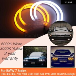 BMW エンジェルアイズ リングキット 7シリーズ E38 740I 740IL 750I 750IL 730D 740D 728I 1995-2001 キセノン ヘッドライト