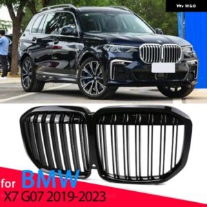 BMW フロントキドニーグリル マットグロスブラック X7 G07 フェイスリフト前 2019-22 交換用レーシング バンパー カー スタイリング